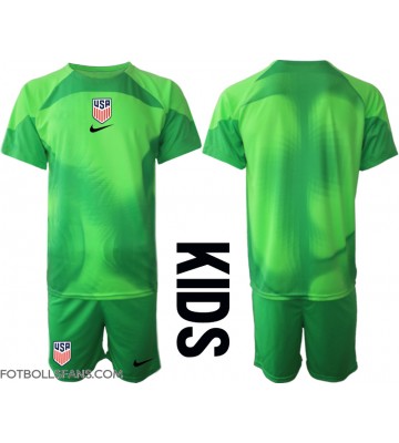 Förenta staterna Målvakt Replika Bortatröja Barn VM 2022 Kortärmad (+ Korta byxor)